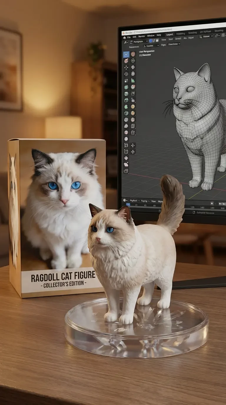 3D action figure model