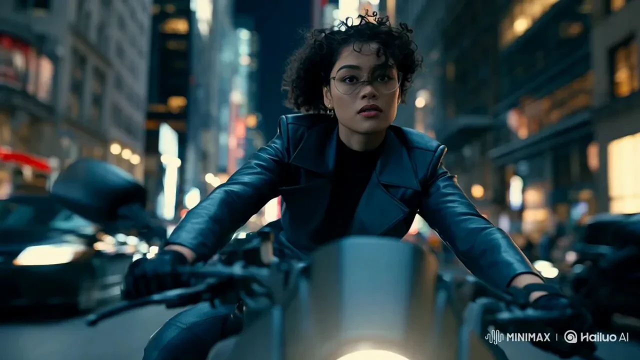 Night Motorcycle Chase