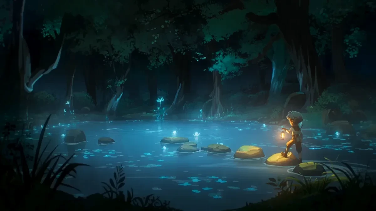 Moonlit Lake Creature